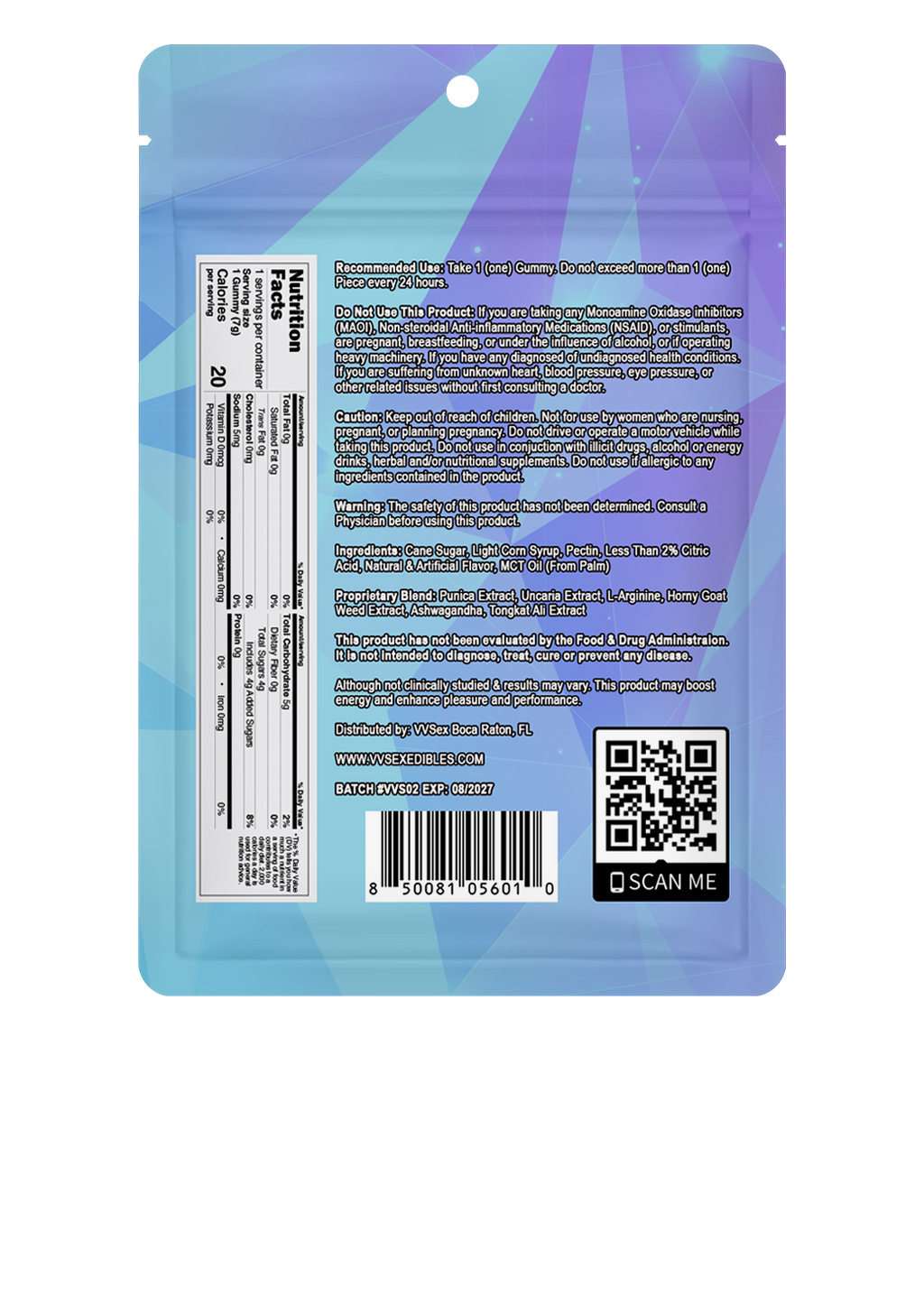 Super Hard VVSex Male Enhancement Single Dose gummies