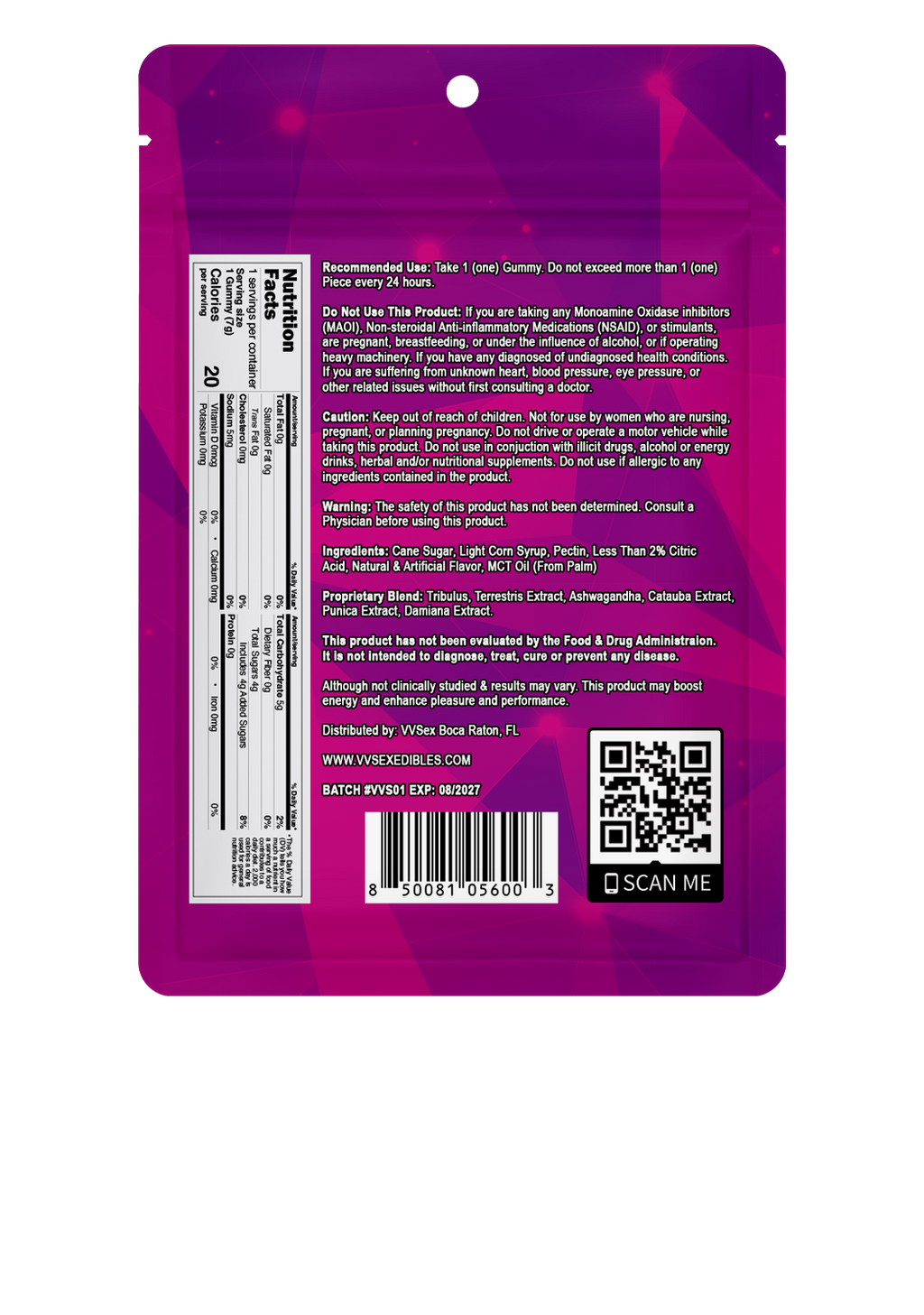 Super Wet VVSex Female Enhancement Single Dose gummies