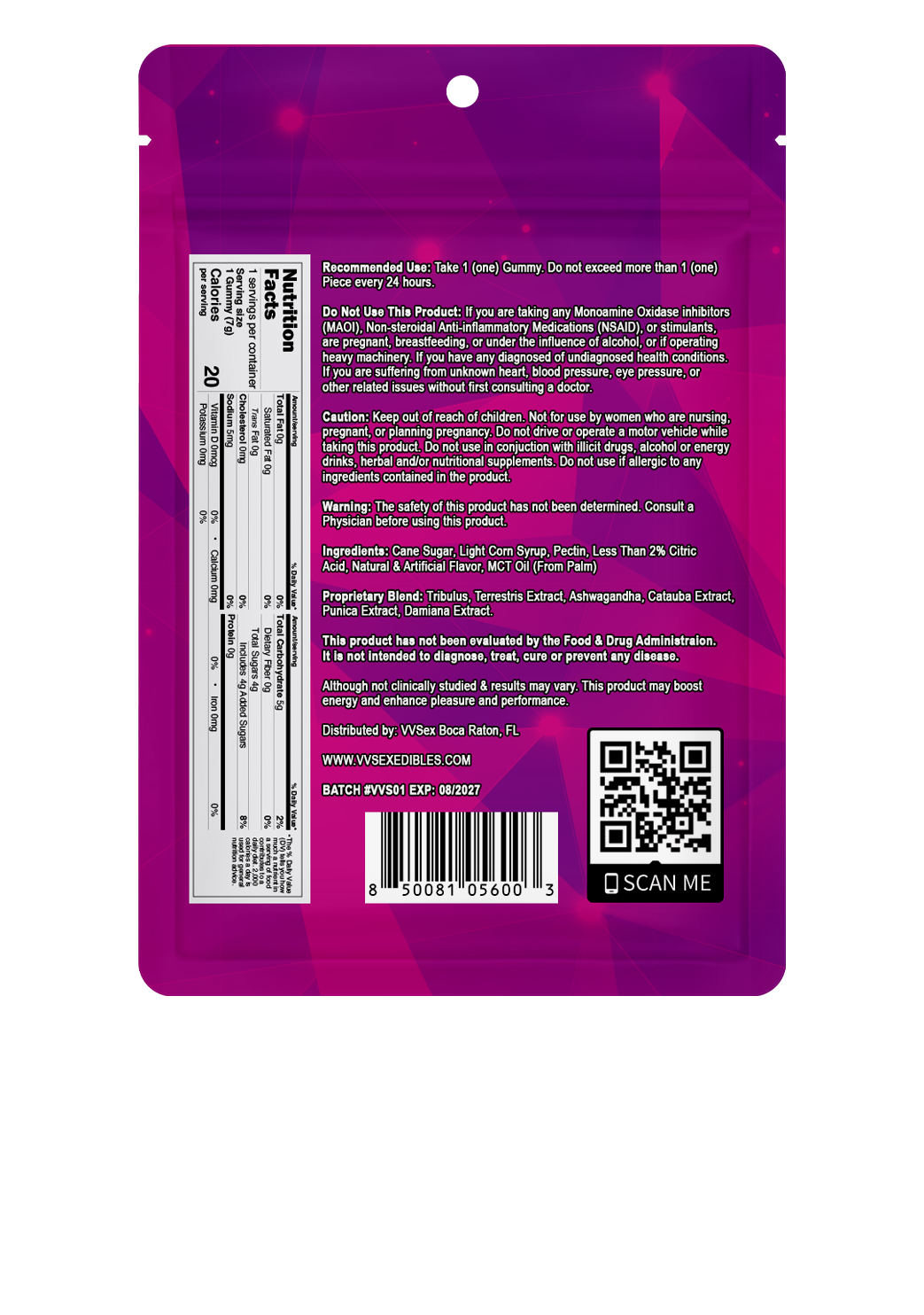Super Wet VVSex Female Enhancement Single Dose gummies